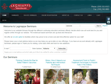 Tablet Screenshot of lagniappeseminars.com